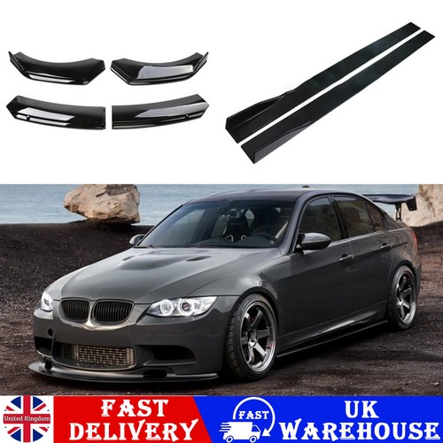 Gloss black front bumper - front, lip