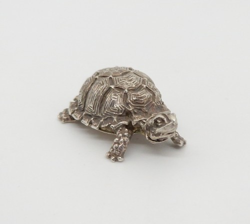Sterling silver tortoise - silver,