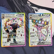 Pokemon Prismatic Evolutions Umbreon  & Espeon  Figure Collection Promo Cards