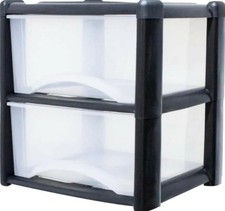 2 Large Plastic Drawer Tower