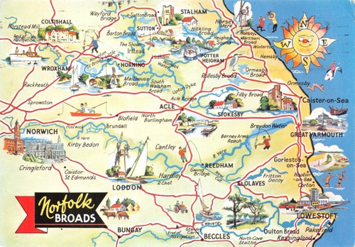 Map postcard british isles - postcard,