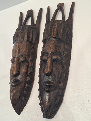 Vintage hand carved wooden - 2,