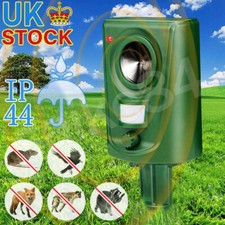 Ultrasonic Garden Deterrent Repeller Animal Repellent Bird Fox Cat Dog Scarer UK