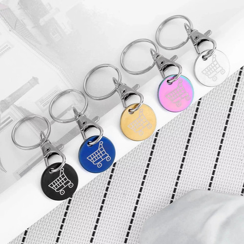 1pc 3pcs trolley coin keyring - 1pc/3pcs,