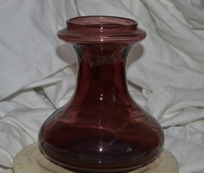 Antique amethyst purple glass hyacinth bulb forcing vase onion shape