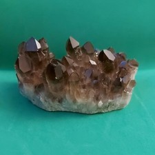 Smokey Quartz Crystal Cluster Specimen, approx 458g,  5.5X 6 X 11cm 