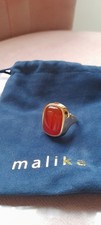 Malika Semi Precious Statement Ring Size P 1/2 (M) RED AGATE