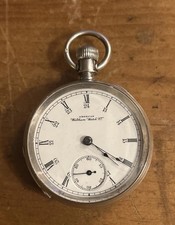 Waltham Solid Silver Victorian Pocket Watch Top Wind. 1896 
