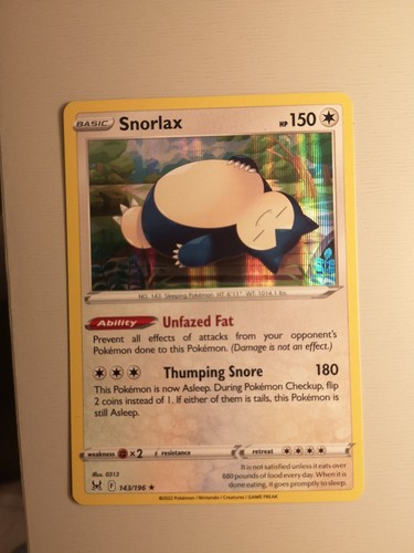 Pokémon tcg snorlax 143 196 - tcg, 143/196