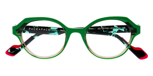 400 green face - face,