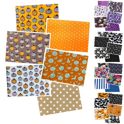 Halloween poly cotton - cotton, fabric