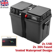 Battery Box Holder Heavy Duty Waterproof for Trolling Motor Boat Trailer ATV
