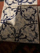 6 of  1970s 4-1/4” Retro Ceramic Wall Tiles Green Johnson Cristal