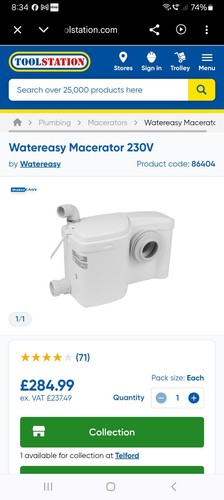 Waterways macerator 230v pump - macerator,
