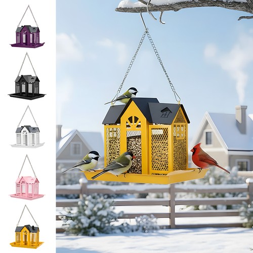 Metal hanging bird seed - bird, feeder