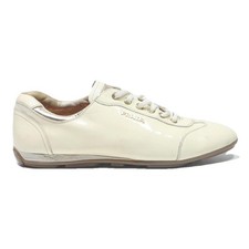 PRADA Womens White Leather