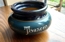 Stoneware Tobacco Jar Blue