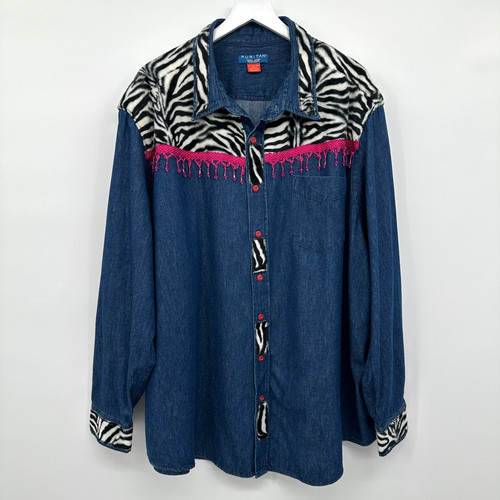 Vintage upcycled denim tunic - upcycled,