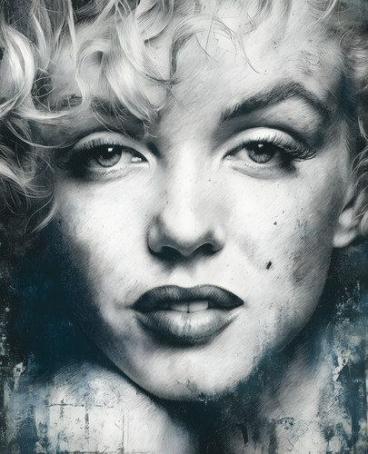 Monochrome close marilyn - monochrome, of