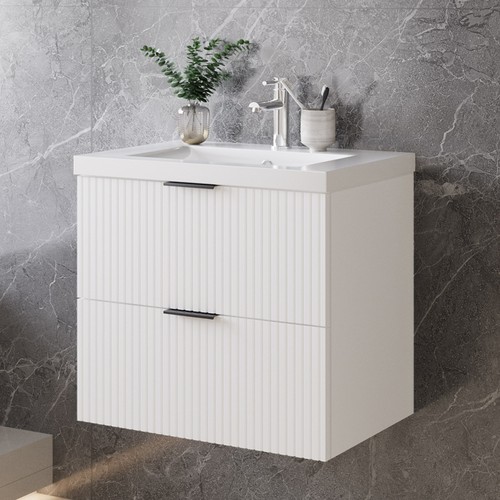 Wall hung bathroom vanity - wall,