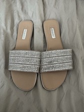 Primark Silver Gem Flip Flops