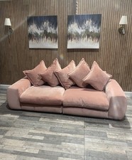Loaf Wodge Medium Sofa Pink Clever Velvet