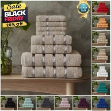 LUXURY 100% EGYPTIAN COTTON TOWEL 8 Piece Bale Set Face Hand Bath Boston Towels