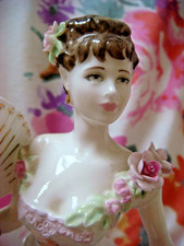 L/E COALPORT FIGURE-LILLIE LANGTRY-FEMMES FATALES SERIES-C &W-MADE IN ENGLAND