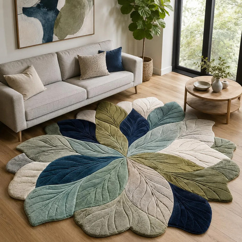 Hand tufted botanical - hand-tufted,