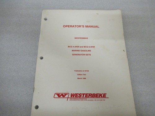 1989 westerbeke generator sets - 1989,
