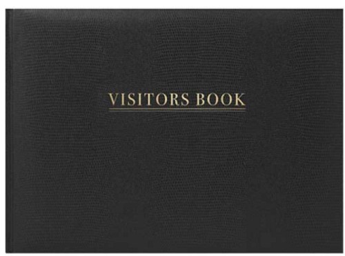 Black visitors book reception - black,