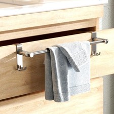 EMKE 1 Towel Rail Holder Bathroom Kitchen Cupboard Over the Door Hanging Rack