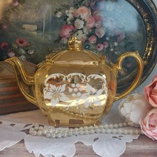 Sadler gold lustre teapot - sadler, cube