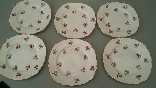 Colclough fragrance tea plates - tea,