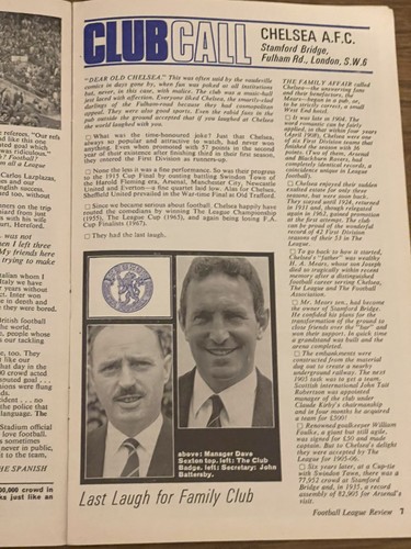 Chelsea memorabilia 1968 - memorabilia, 1968/69