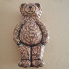 1994 Silver Crane Designs Teddy Bear Tin Container