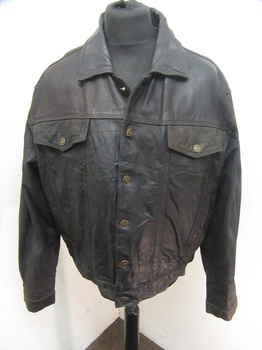Vintage leather trucker - vintage,