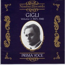 Gigli, Volume 2 1925-1940 CD Beniamino Gigli