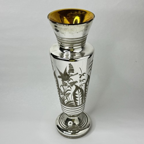 Antique mercury glass vase - antique,