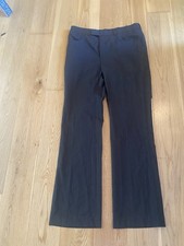 Dark Brown Pinstripe Trousers Size 34 long By Burton