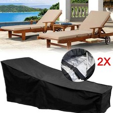 210D Waterproof Sunbed Sun Lounger Cover Outdoor Garden Furniture Patio Rattan