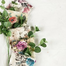 Sparkly Shabby Chic Floral Upholstery Fabric For Cushions & Curtains Per Metre