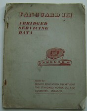 Standard Vanguard Series 3 Abridged Servicing Data 1955 December