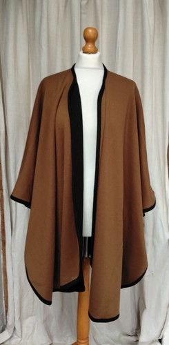 Vintage reversible poncho cape - reversible,