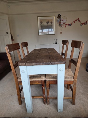 Rustic farmhouse dining table - farmhouse,