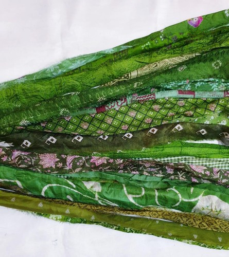 Ind henna recycled silk sari - ind,