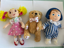 Andy Pandy, Teddy, and looby Loo plush toys