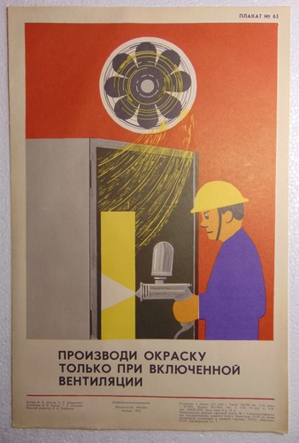 Original soviet poster safety - original,