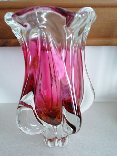 Cranberry amber and clear - amber,