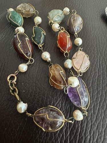 Vintage semi precious - semi, gemstone